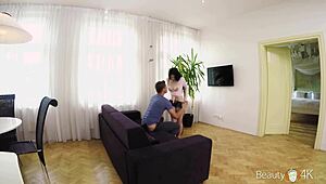 Crystal Greenvelle gives a stunning blowjob to her boyfriend in POV