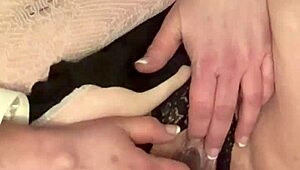 Minxycme moans while sucking dildo.