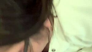 Minxycme moans while sucking dildo.