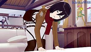 Mikasa and Annie LEONHART INTENSE SEX