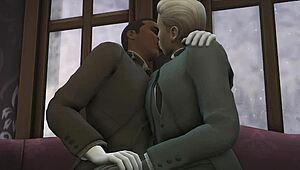 In Dishonored Sims 4, Watch The Intense Gay Anal Sex Scene With Handjob And Assfucking