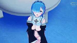 innocent rem turns into such a naughty maid in re zero
