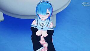 innocent rem turns into such a naughty maid in re zero