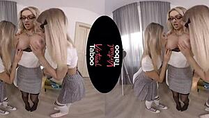 virtual taboo story unfolds as discipline becomes key to wild shaved pussy play