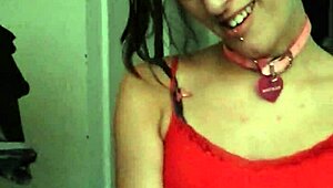 This blonde emo goth petite amateur slut talks too much during blowjobs with daddy, being submissive