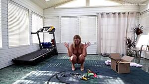 The gay guy picks up his toys after playing.