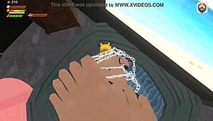 Femdom Vampire Dominates in POV Whirlpool Piss Game