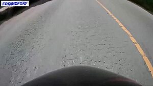 she's givin' a risky blowjob in the public toilet, quick and fast