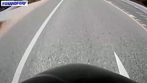 she's givin' a risky blowjob in the public toilet, quick and fast