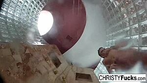 Shower Fun with Christy Dahlia and Ivan Rocks