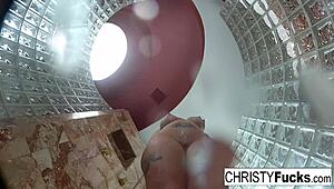 Shower Fun with Christy Dahlia and Ivan Rocks