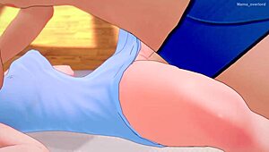 gwen gets horny and fucked in bed after shower