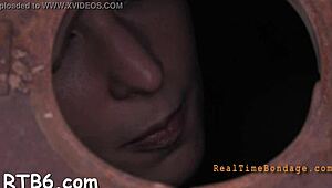 Bound European Couple Sucking and Fucking in Rough Hardcore Bondage Scene