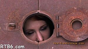 Bound European Couple Sucking and Fucking in Rough Hardcore Bondage Scene