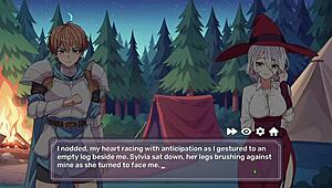 playing hot hentai game with big boobs in fantasy issekai.