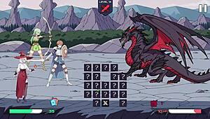 playing hot hentai game with big boobs in fantasy issekai.