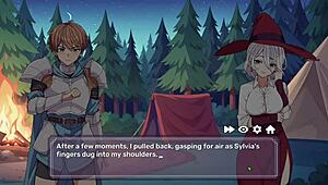playing hot hentai game with big boobs in fantasy issekai.