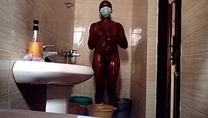 Shower time with sweet Kuzy