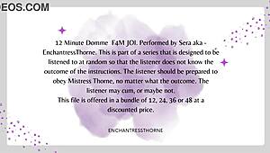 Femdom gives intense jerk off instructions for orgasm