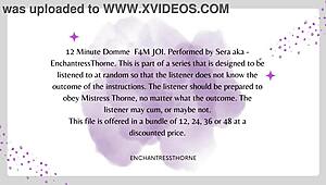 Femdom gives intense jerk off instructions for orgasm