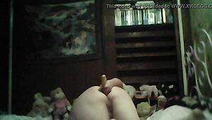 Deep anal masturbation with toys and orgasm