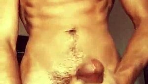 This Hot Soloboy Strokes His Monster Cock Until He Bursts. You Gotta See the Cumshot Action!