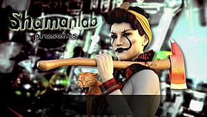 Rojcată lesbian se aruncă în pizdă fără păr la teatru erotic