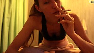 feeling the intense pleasure as she gives blowjob and cum covers my face on the bed