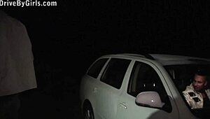 blond hottie heads to a wild public dogging gangbang meetup