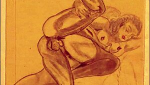 Vintage erotic drawings collection