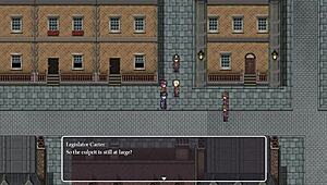 Detective Girl Exposes Small Tits To Old Man In Steam City! Photo Taken!