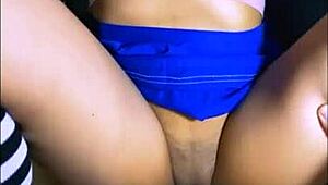 Did this shy college girl just get wild on the sofa after a party?