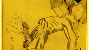Vintage erotic drawings collection