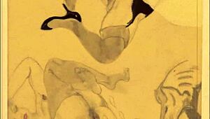 Vintage erotic drawings collection