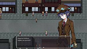 Detective Girl Exposes Small Tits To Old Man In Steam City! Photo Taken!