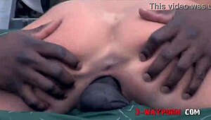 i experience rooftop double dick anal fuck as a skinny teen