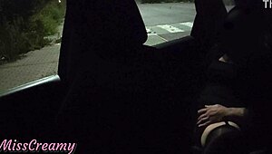 Wow, my wife squirts and bangs a voyeur in public parking! 😲