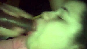 Wow, watch this slut deepthroat a massive cock like a pro!
