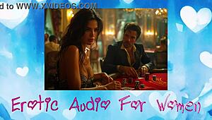 a guy keeps beating a girl in a poker game then he fucks her on the hotel bed