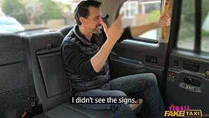 man, this fat cock stretches my pussy tight in a uk taxi!