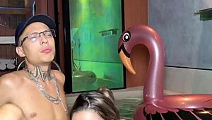 She swallowed every inch of my huge cock!