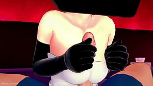 Novia Ready to Screw Wearing Enderman Mask in Love Hotel with Uncensored Raw Action