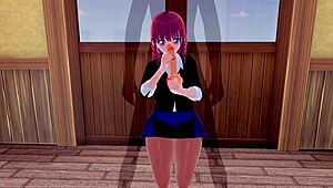 3d hentai featuring big ass and big tits with glasses