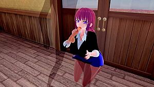 3d hentai featuring big ass and big tits with glasses