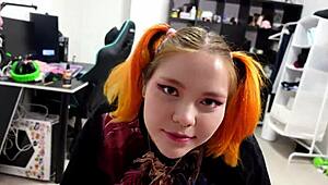 hey cutie, gimme that sloppy blowjob with your redhead charm, alright?