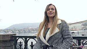 Германски скаут - тийн с големи естествени цици Джозефин чука на кастинг за пари