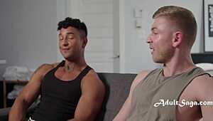 Buff Buddies Kenzo Alvarez and Matthew Ellis Jerk Off Together for Life Prep?