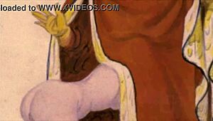 Illustrazione erotica vintage in stile cartoon anime retrò