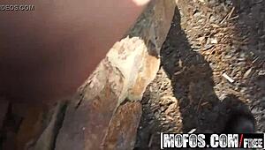 Public pickups with Katarina getting slammed outdoors for Mofos sex tape