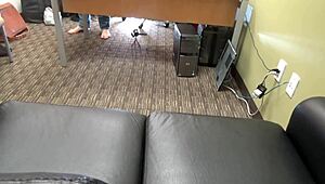 Can I please make you cum in the backroom office scene?